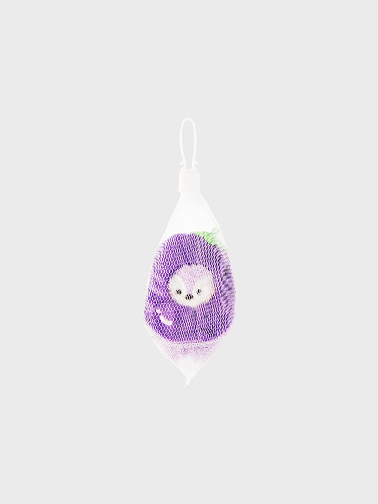 BT21 MANG mini minini VEGGIE DOLL KEYRING, porte-clés officiel, figurine violet sur fond clair, style K-pop BT21