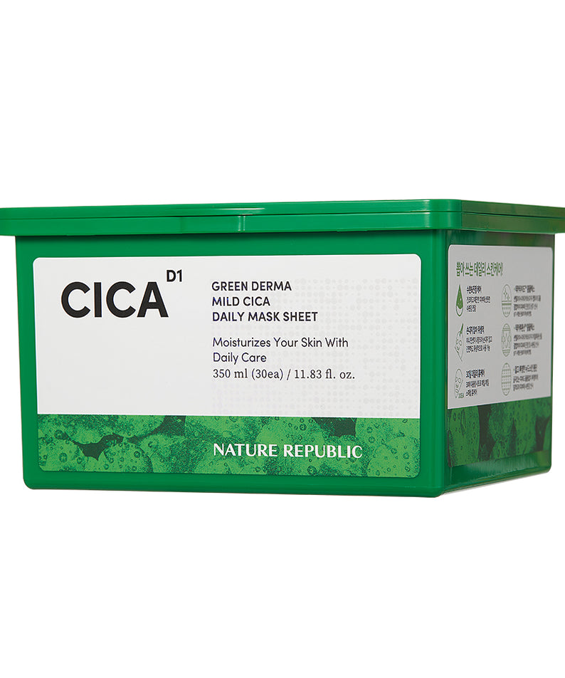 NATURE REPUBLIC Green Derma Mild Cica Pull-out Daily Mask Pack (30 Sheets)