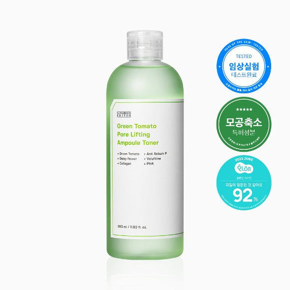 SUNGBOON EDITOR Green Tomato Pore Lifting ampoule Toner 350ml en stock sur Ma Petite Corée