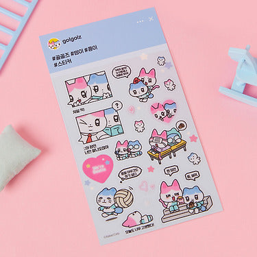 KAKAO FRIENDS - TransparentAutocollant Bleu