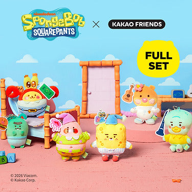 KAKAO FRIENDS - [Set Complet] SpongeBobXFriends Baby Porte-cles Peluche 6