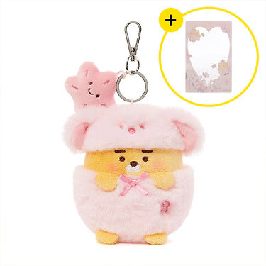 KAKAO FRIENDS - Rose Porte-cles Peluche+Carte Ryan