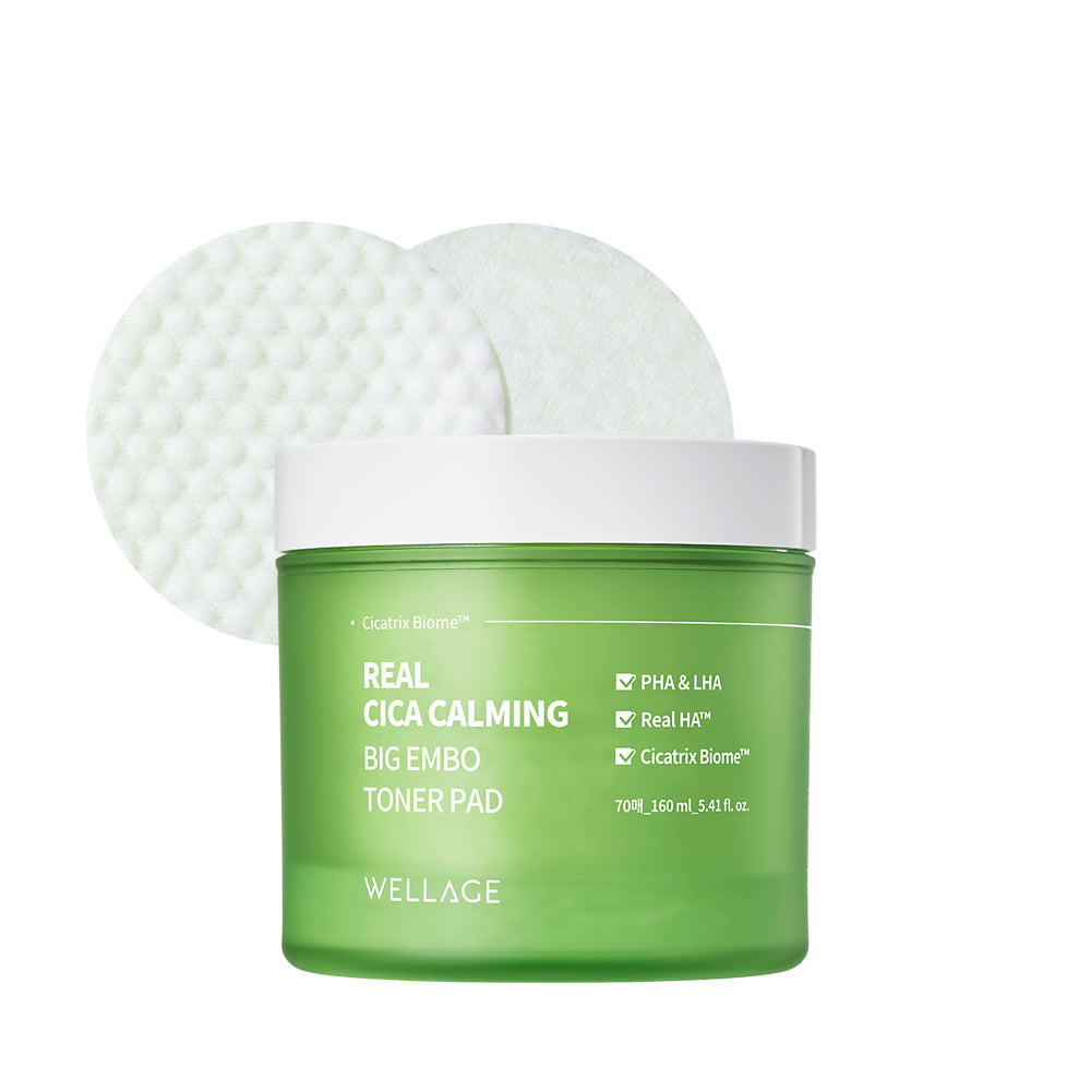 WELLAGE Real Cica Calming Big Embo Toner Pad on sales on our Website !